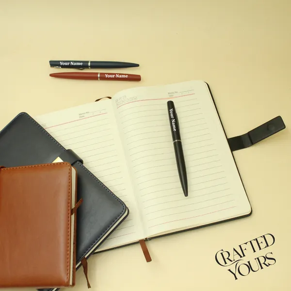 Blue_Personalised_Premium_Magnetic_Loop_Dairy_&_Pen_Combo