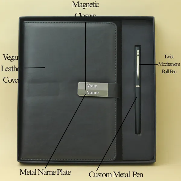 Blue_Personalised_Premium_Magnetic_Loop_Dairy_&_Pen_Combo