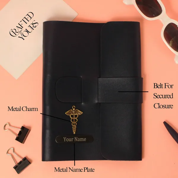 Blue_Personalised_A5_Vegan_Leather_Diary