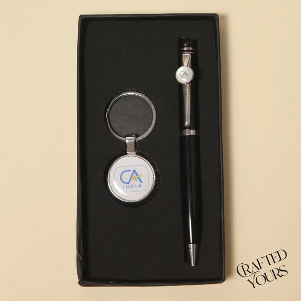 Black_Personalised_Ca_Pen_&_Keychain_Set