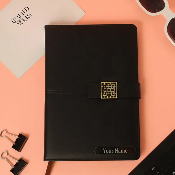 Black_Personalised_Premium_A5_Diary_With_Magnetic_Closure