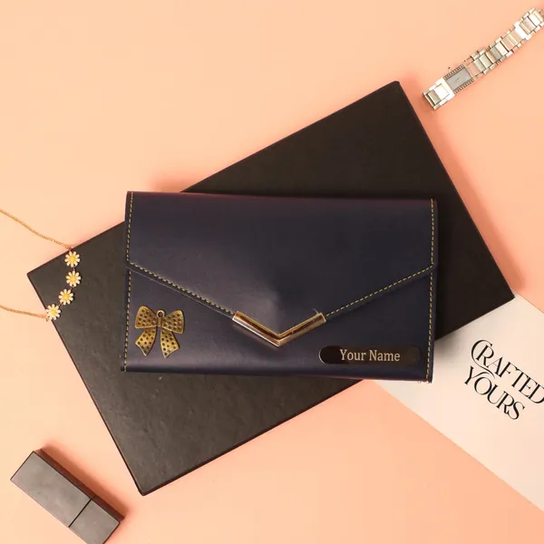 Navy_Blue_Personalised_Classic_Ladies_Clutch