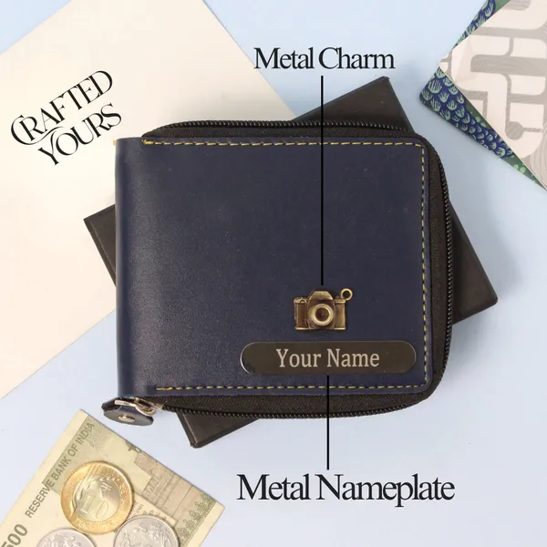 Navy_Blue_Personalised_Classic_Mens_Zippered_Wallet