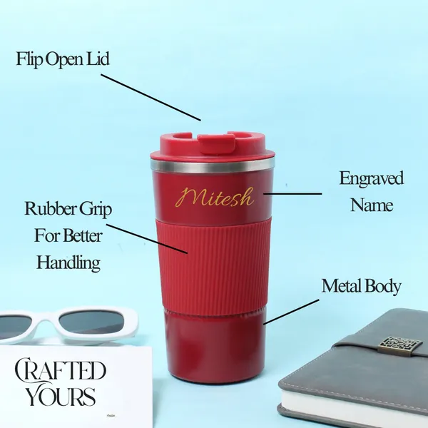 Red_Personalised_Coffee_Flask_With_Grip