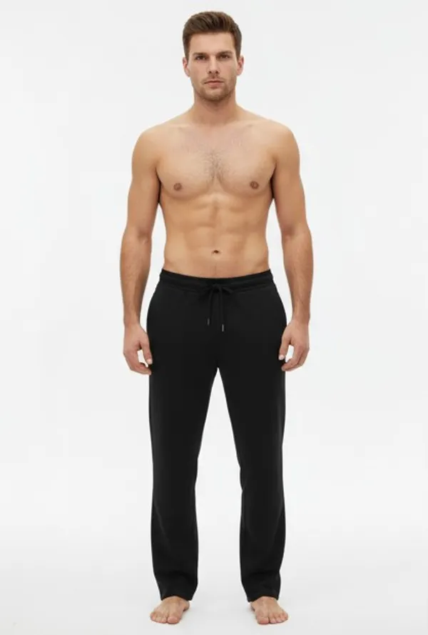Black_Elegant_Design_Cotton_Terry_Lower_For_Men