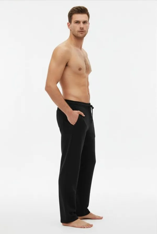 Black_Elegant_Design_Cotton_Terry_Lower_For_Men