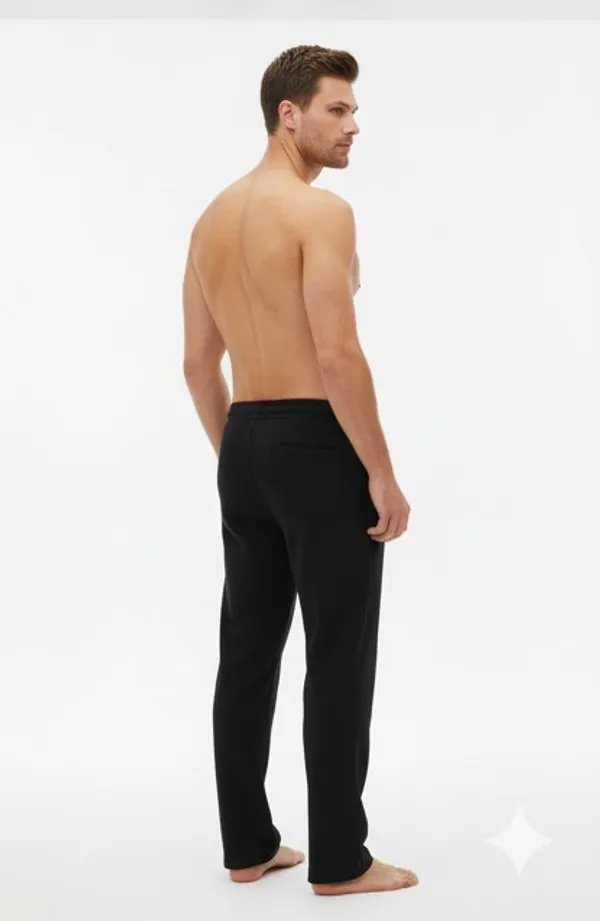 Black_Elegant_Design_Cotton_Terry_Lower_For_Men