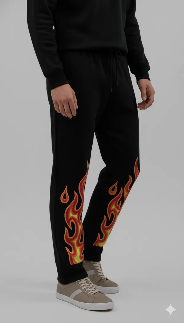 Black_Elegant_Design_Fire_Genze_Lower_For_Men