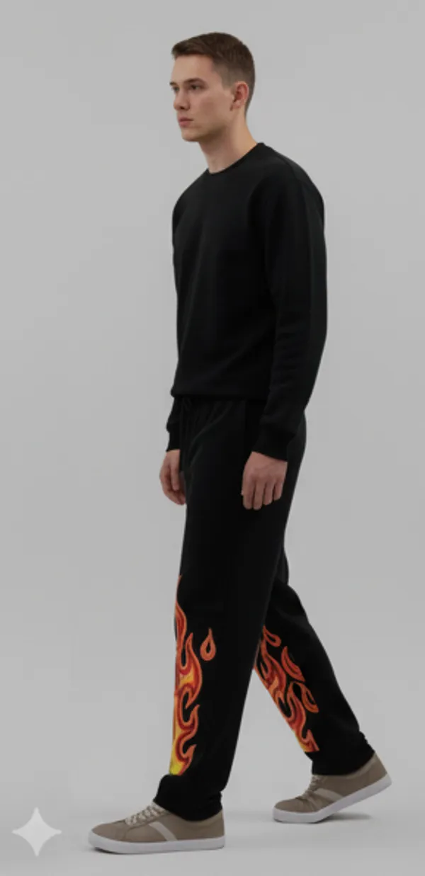 Black_Elegant_Design_Fire_Genze_Lower_For_Men