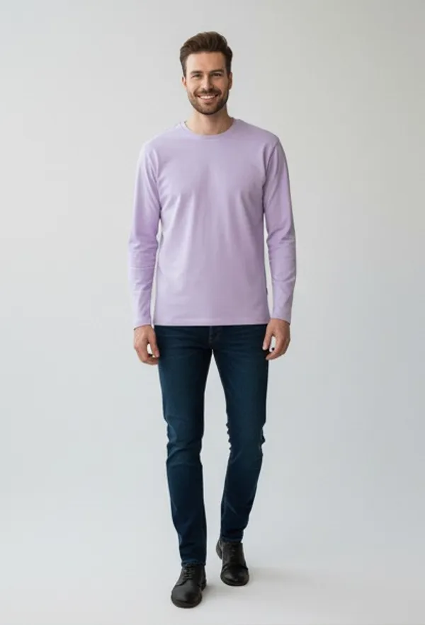 Lavender_Elegant_Design_Full_Sleeve_T-Shirt_For_Men