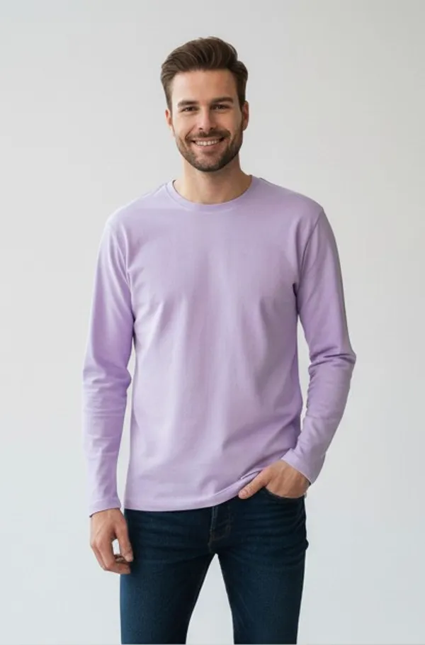 Lavender_Elegant_Design_Full_Sleeve_T-Shirt_For_Men