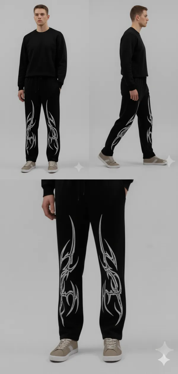Black_Elegant_Design_Genze_Lower_For_Men