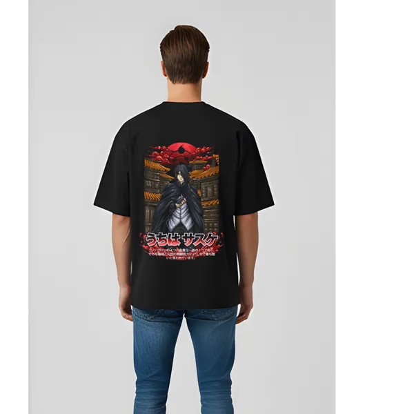 Black_Elegant_Design_Oversized_Printed_T-Shirt_For_Men