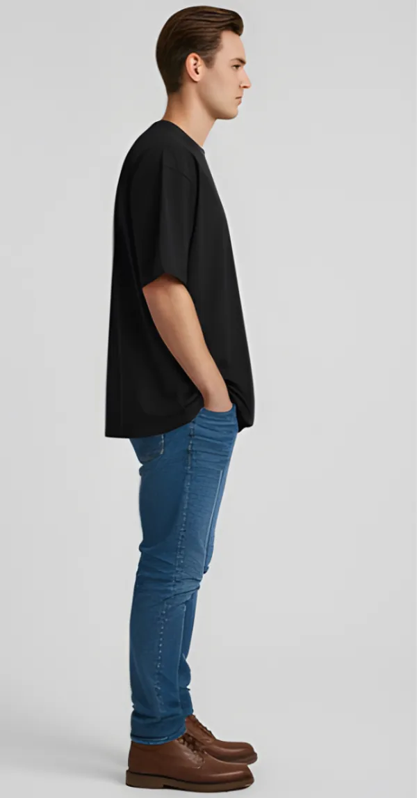 Black_Elegant_Design_Oversized_Printed_T-Shirt_For_Men