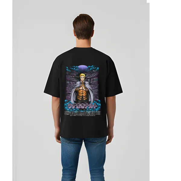 Black_Elegant_Design_Printed_Oversized_T-Shirt_For_Men