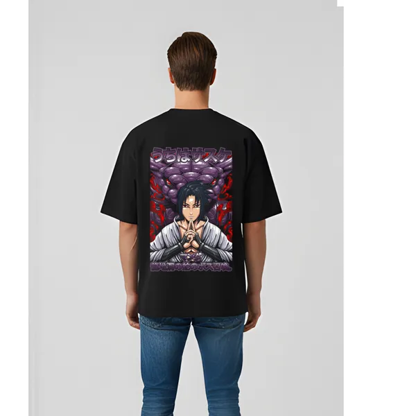 Black_Elegant_Design_Printed_Oversized_T-Shirt_For_Men