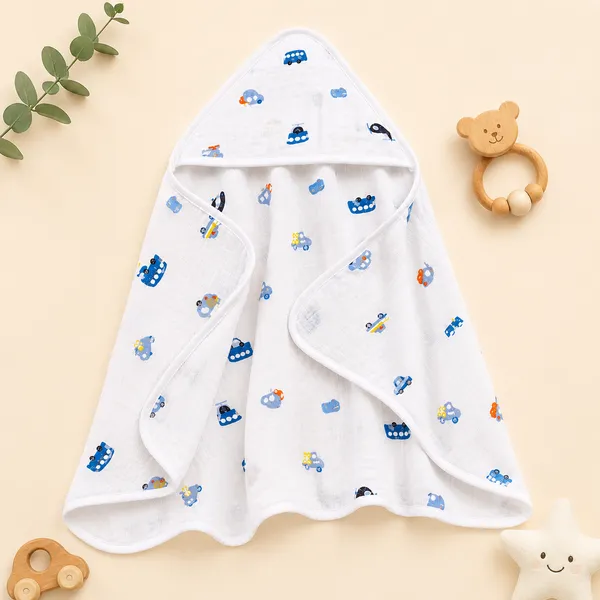 Muslin_Cotton_Hooded_Towel_|_70X70_Cm_|_Single_Layer_Towel_|_Assorted