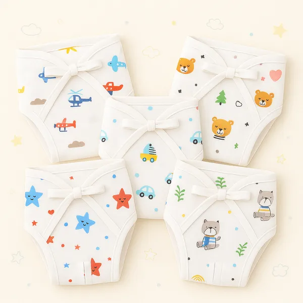 Muslin_4_Layer_Nappy/Langot_For_Newborn_Baby_(0-6_Months)_|_Print_may_vary