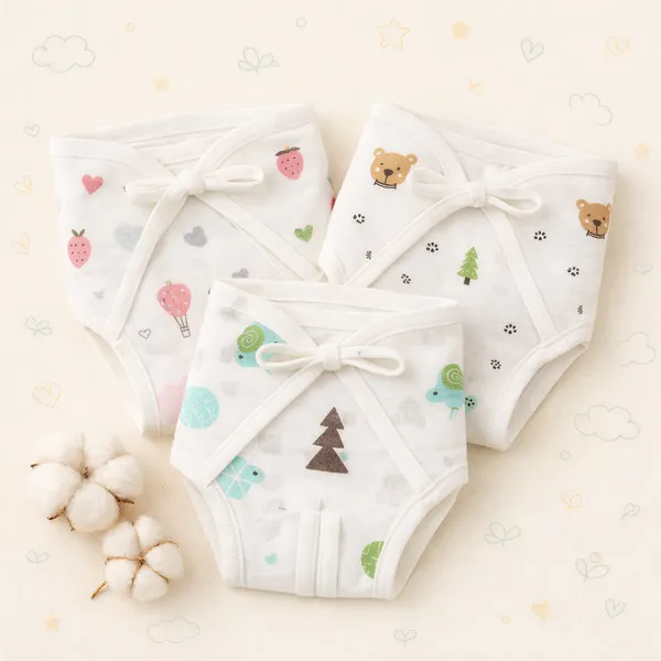Muslin_4_Layer_Nappy/Langot_For_Newborn_Baby_(0-6_Months)_|_Print_may_vary