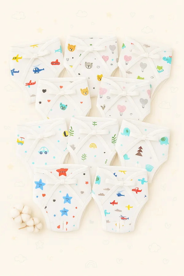 Muslin_4_Layer_Nappy/Langot_For_Newborn_Baby_(0-6_Months)_|_Print_may_vary