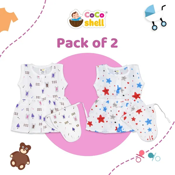 Muslin_Cotton_Frock_With_Nappy_-_Bunny_+_Twinkling_Stars
