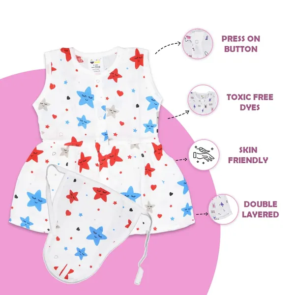 Muslin_Cotton_Frock_With_Nappy_-_Twinkling_Stars