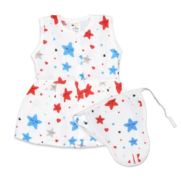 Muslin_Cotton_Frock_With_Nappy_-_Twinkling_Stars
