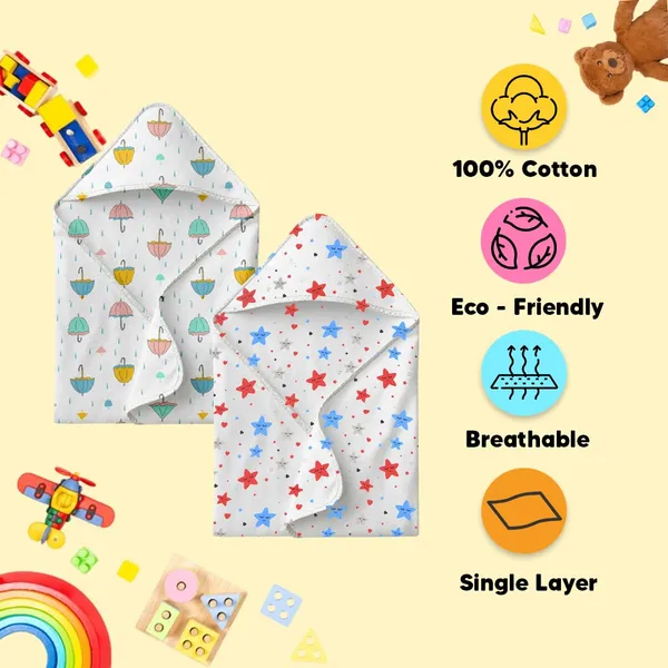 Muslin_Cotton_Hooded_Towel_|_70X70_Cm_|_Single_Layer_Towel_|_Umbrella_&_Motorized_Print