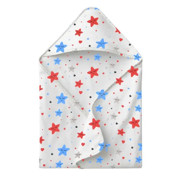 Muslin_Cotton_Hooded_Towel_|_70X70_Cm_|_Double_Layer_Towel_|_Stars_+_Gardening