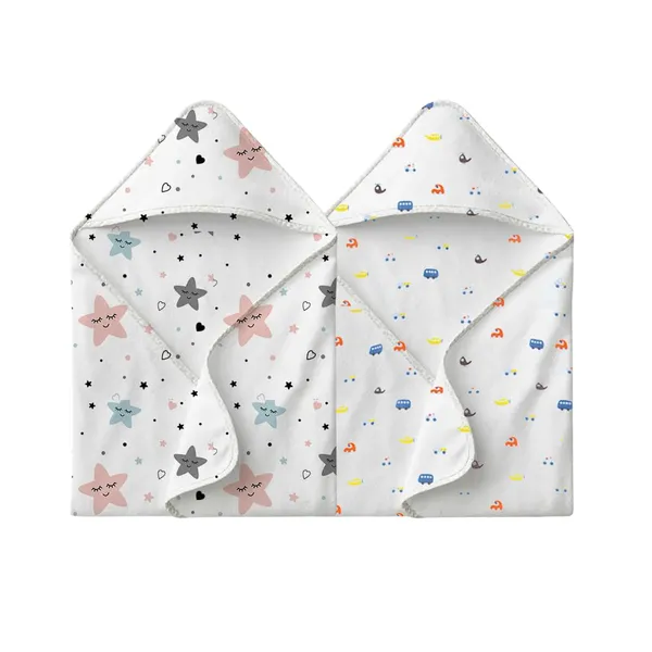 Muslin_Cotton_Hooded_Towel_|_70X70_Cm_|_Single_Layer_Towel_|_Motorized_&_Twinkling_Stars