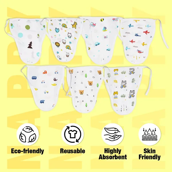 Muslin_4_Layer_Nappy/Langot_For_Newborn_Baby_(0-6_Months)_|_Print_may_vary
