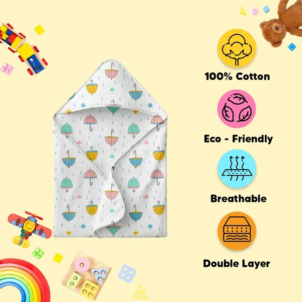 Muslin_Cotton_Hooded_Towel_|_70X70_Cm_|_Single_Layer_Towel_|_Umbrella_Print