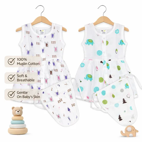 Muslin_Cotton_Frock_With_Nappy_-_Bunny_+_Ele-baby
