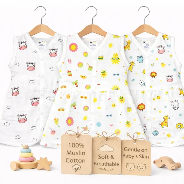 Muslin_Cotton_Chest_Cut_Frock_-_Pinky_Moo_+_Beach_Day_+_Zoo_Creatures