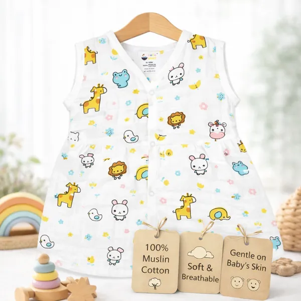 Muslin_Cotton_Chest_Cut_Frock_-_Zoo_Creatures_+_Ele-baby_+_Sunny_Smiles