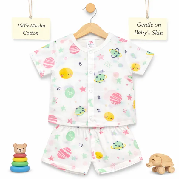 Muslin_Cotton_Jabla_With_Short_-_Ele-baby_+_Planets