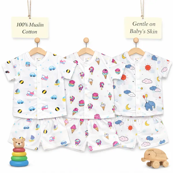 Muslin_Cotton_Jabla_With_Short_|_Track_Wheels_+_Ice_Cream_+_Ele-baby