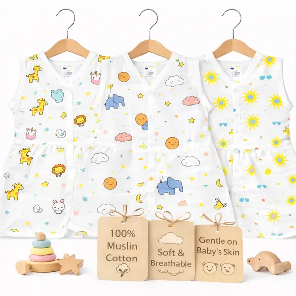 Muslin_Cotton_Chest_Cut_Frock_-_Zoo_Creatures_+_Ele-baby_+_Sunny_Smiles