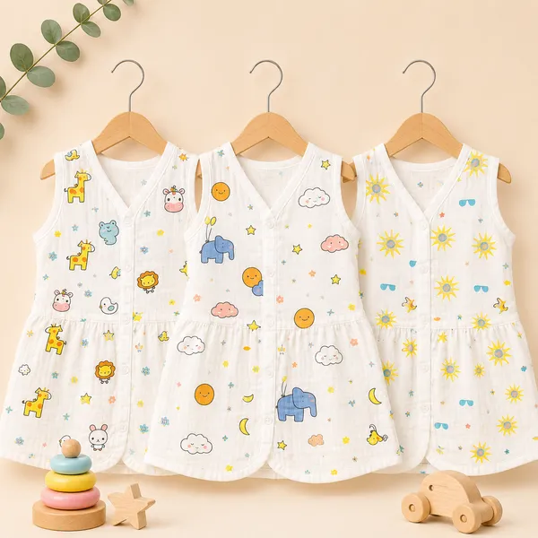 Muslin_Cotton_Chest_Cut_Frock_-_Zoo_Creatures_+_Ele-baby_+_Sunny_Smiles