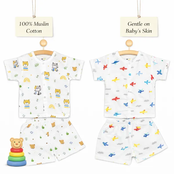 Muslin_Cotton_Jabla_With_Short_-_Sunshine_+_Chopper_&_Plane