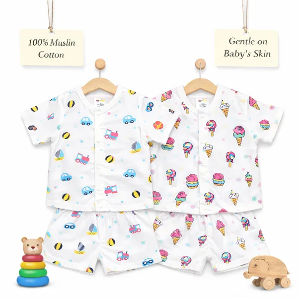 Muslin_Cotton_Jabla_With_Short_|_Track_Wheels_+_Ice_Cream_+_Ele-baby