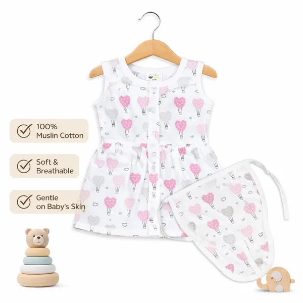 Muslin_Cotton_Frock_With_Nappy_-_Pinky