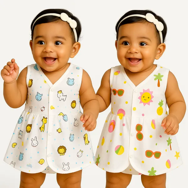 Muslin_Cotton_Chest_Cut_Frock_-_Zoo_Creatures_+_Beach_Day