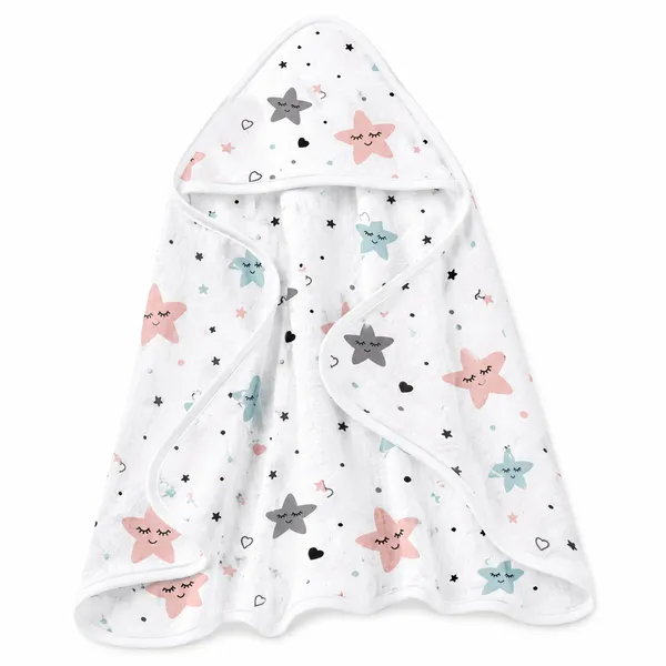 Muslin_Cotton_Hooded_Towel_|_70X70_Cm_|_Single_Layer_Towel_|_Twinkling_Stars_Print