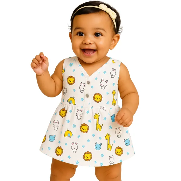 Muslin_Cotton_Chest_Cut_Frock_-_Zoo_Creatures