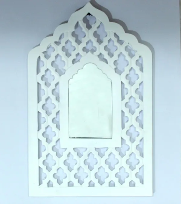CRAFT_N_CREATIONS_White_Painted_Wooden_Jharokha_Wall_Hanging_with_Mirror_â€“_16x10_Inch_Rectangular_Handcrafted_Wall_Panel_|_Traditional_Indian_Home_Decor_for_Living_Room_&_Bedroom