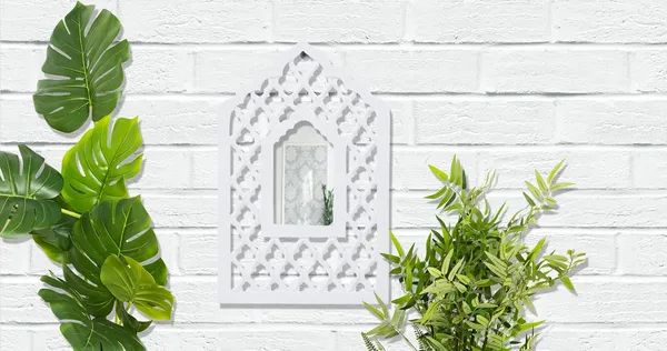 CRAFT_N_CREATIONS_White_Painted_Wooden_Jharokha_Wall_Hanging_with_Mirror_â€“_16x10_Inch_Rectangular_Handcrafted_Wall_Panel_|_Traditional_Indian_Home_Decor_for_Living_Room_&_Bedroom