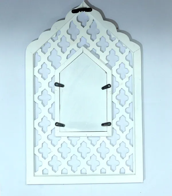 CRAFT_N_CREATIONS_White_Painted_Wooden_Jharokha_Wall_Hanging_with_Mirror_â€“_16x10_Inch_Rectangular_Handcrafted_Wall_Panel_|_Traditional_Indian_Home_Decor_for_Living_Room_&_Bedroom