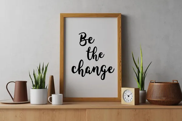 Be_the_Change_Motivational_&_Inspirational_Framed_Quotes_in_Oak_Wood_8"_x_6"(1023)