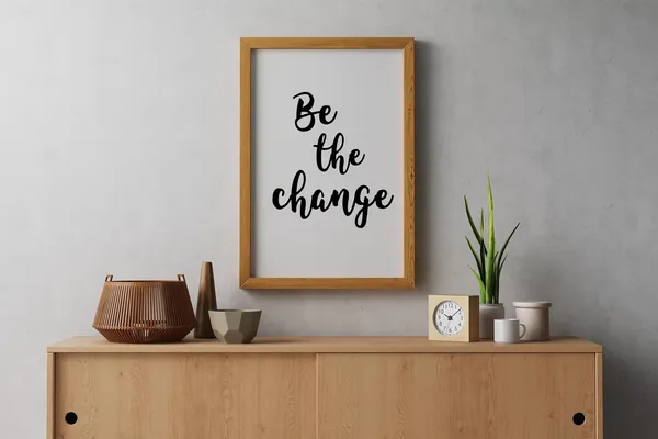Be_the_Change_Motivational_&_Inspirational_Framed_Quotes_in_Oak_Wood_8"_x_6"(1023)
